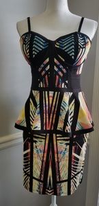 Material Girl | Multi-colored Midi Dress